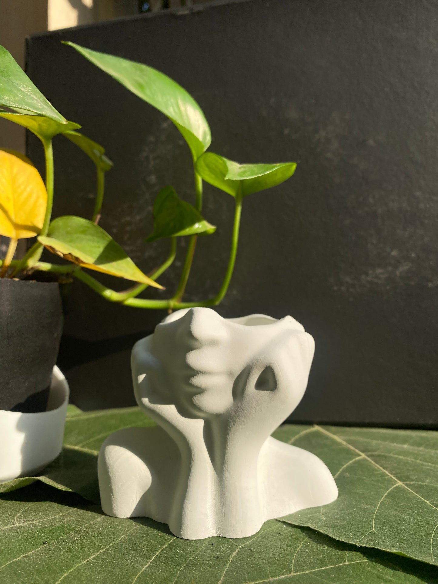 Luna Muse — Abstract Smile Candle Pot