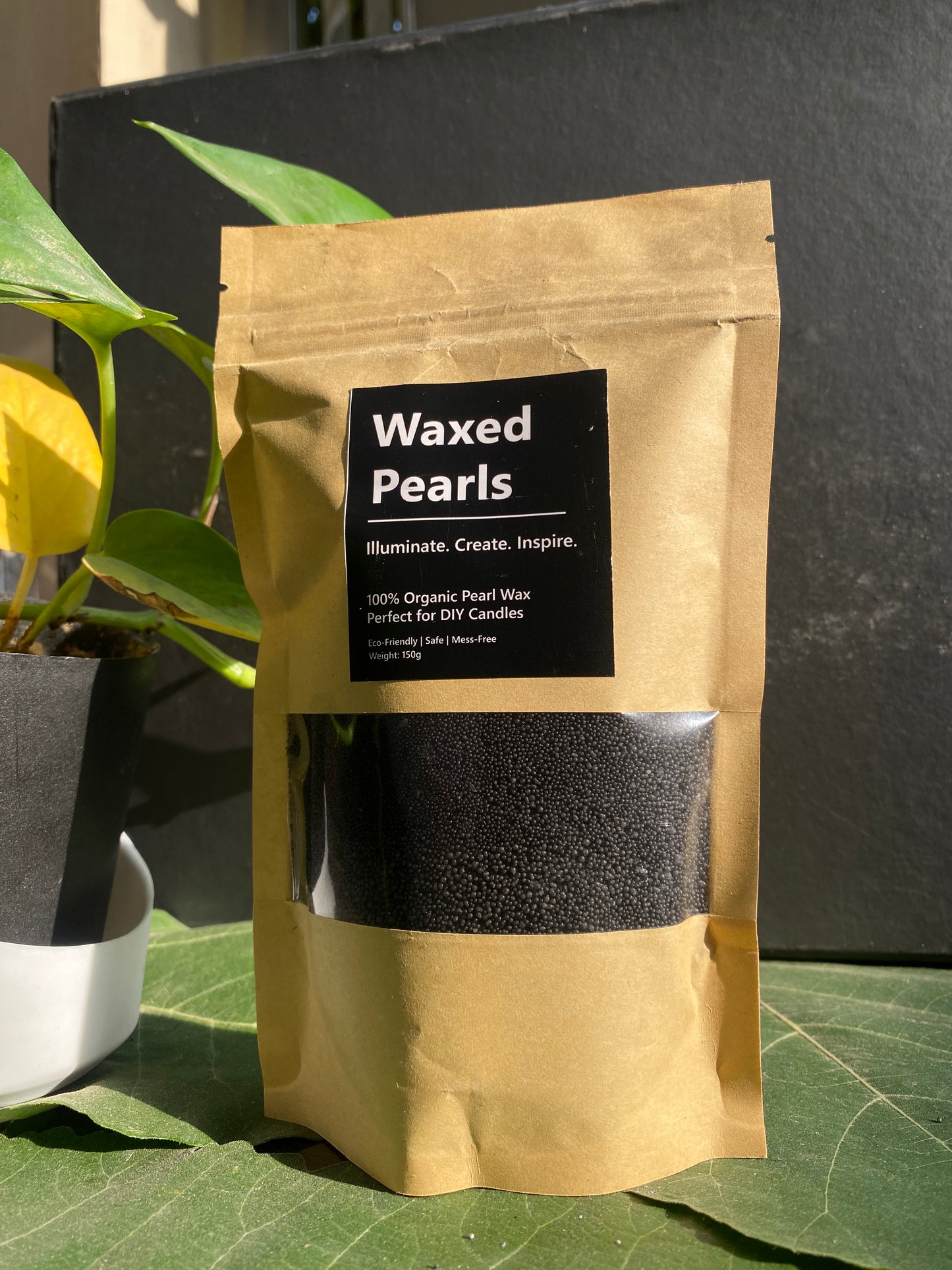 Obsidian Pearls — Black Waxed Pearls