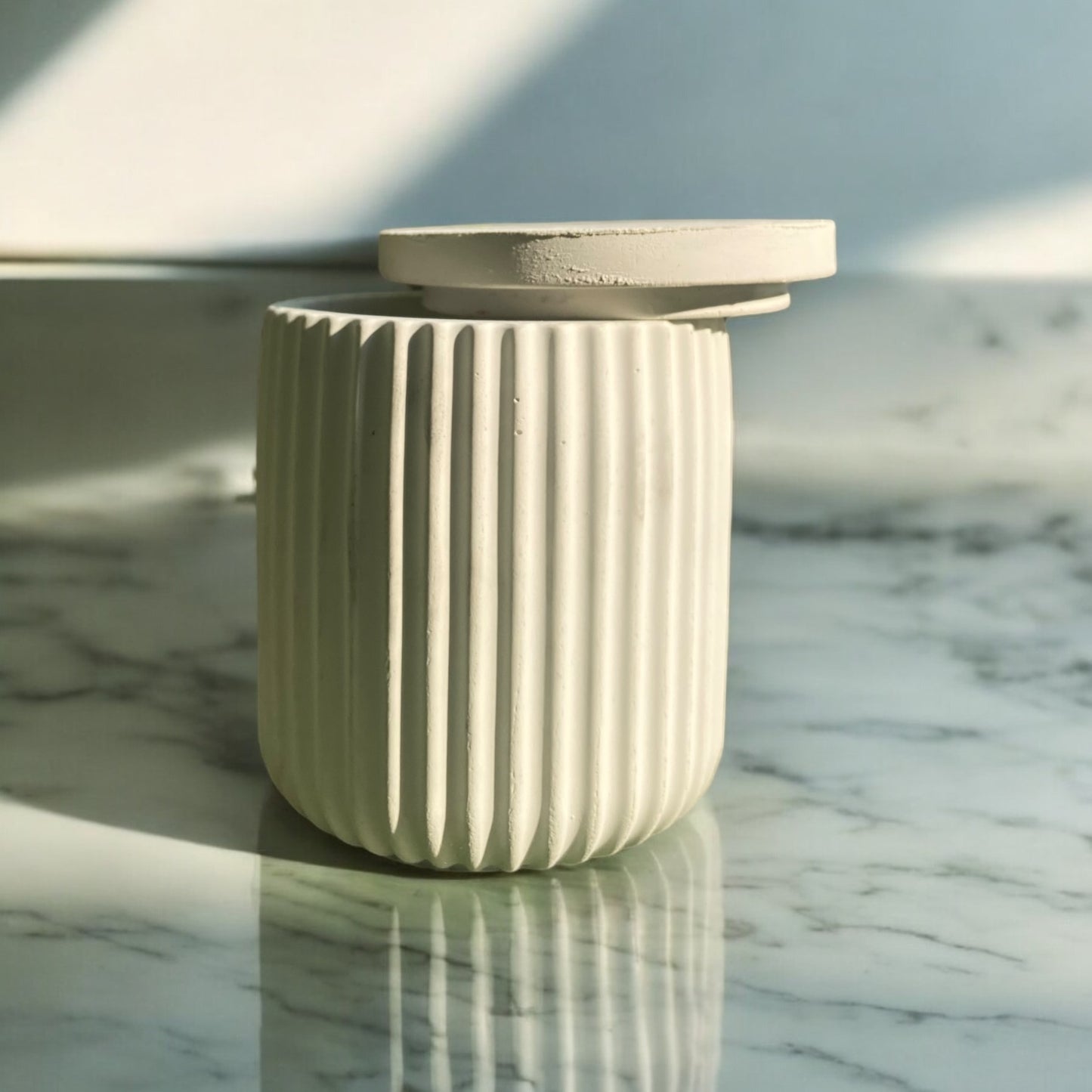 The Duo Bloom Set — Marbled Tray + Candle Cups