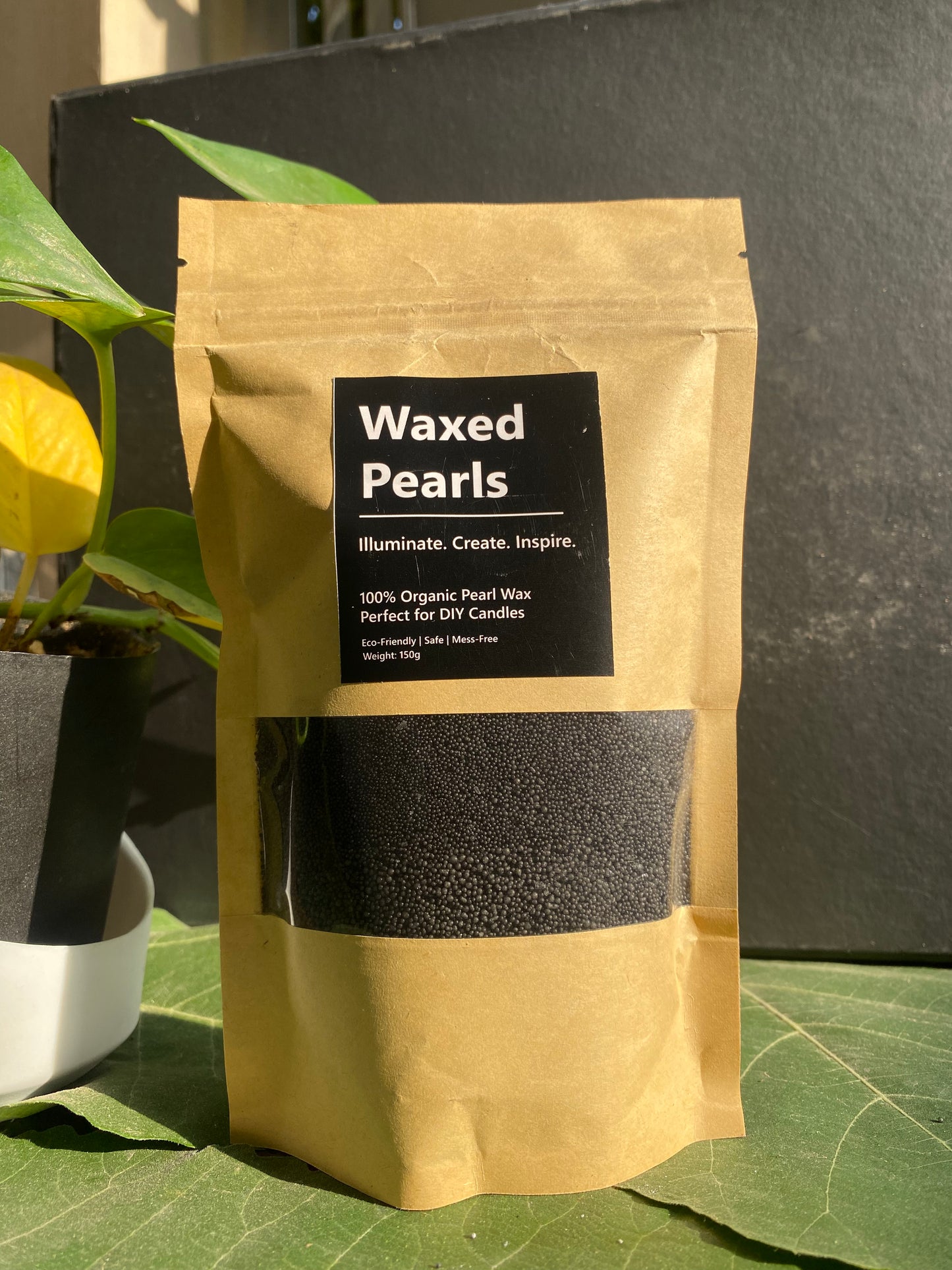 Obsidian Pearls — Black Waxed Pearls