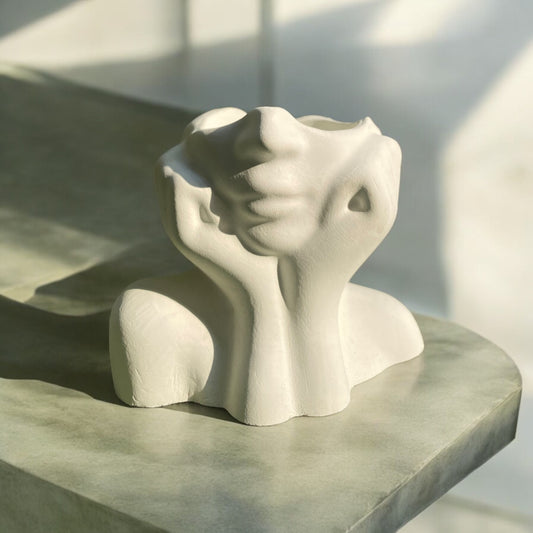 Luna Muse — Abstract Smile Candle Pot