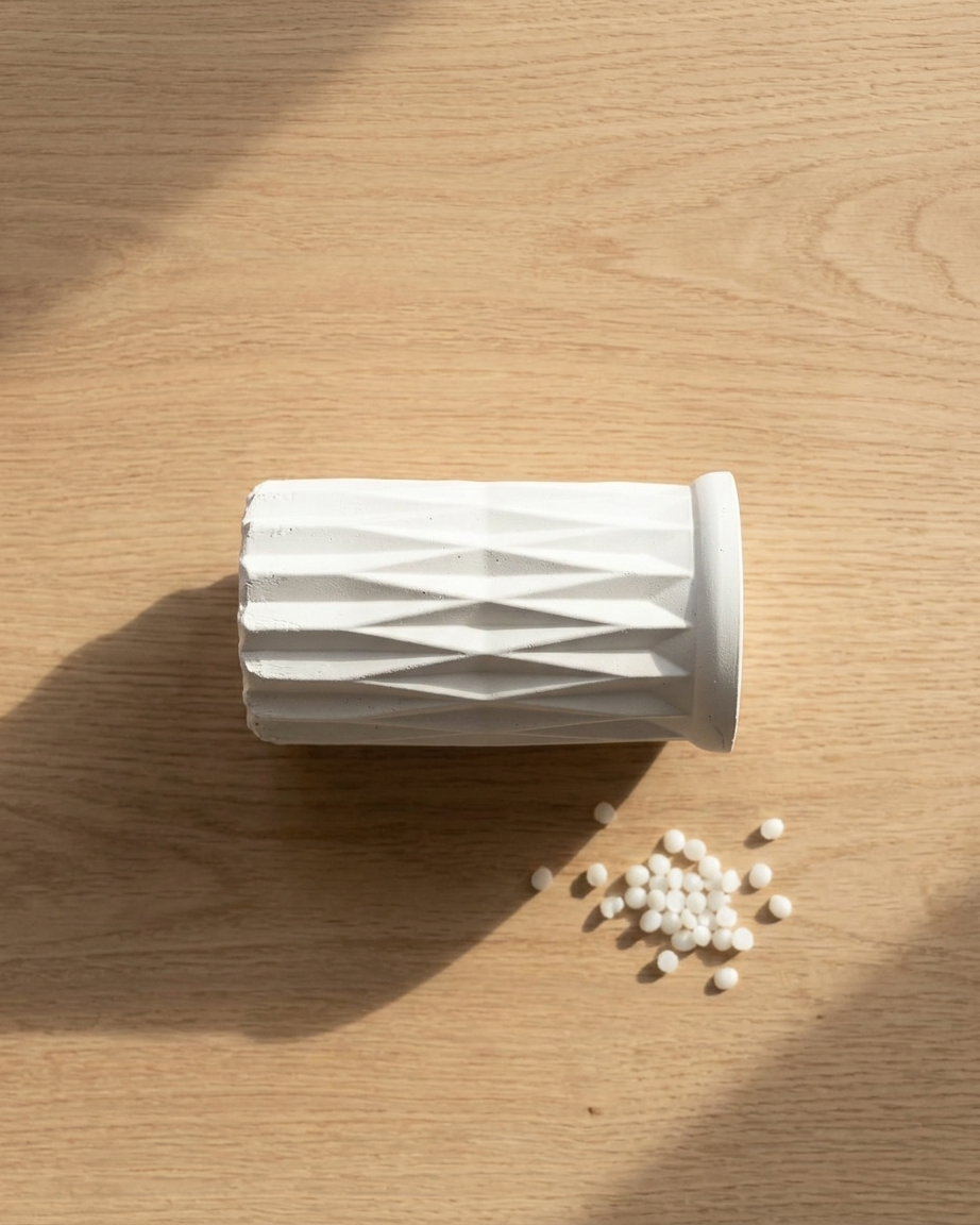 Column Rise — Ribbed Geometric Candle Vessel