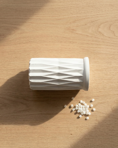 Column Rise — Ribbed Geometric Candle Vessel